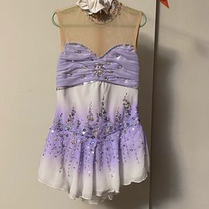 White Purple Skating Dress